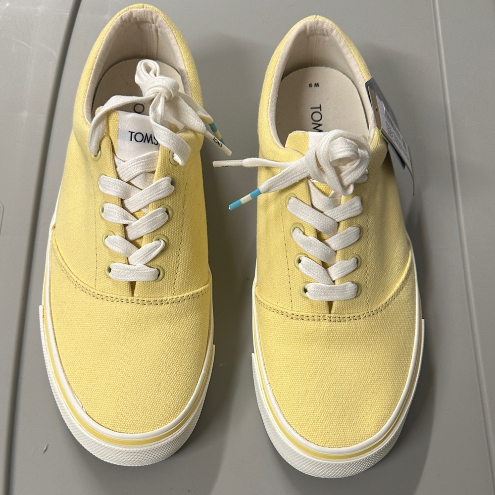 Toms Yellow Canvas Sneakers NEW